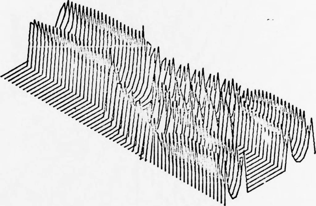 An illustration from An Application of Computer Graphics: Two Concurrent Investigations Within the Medical Field,, 1971, leaf 198