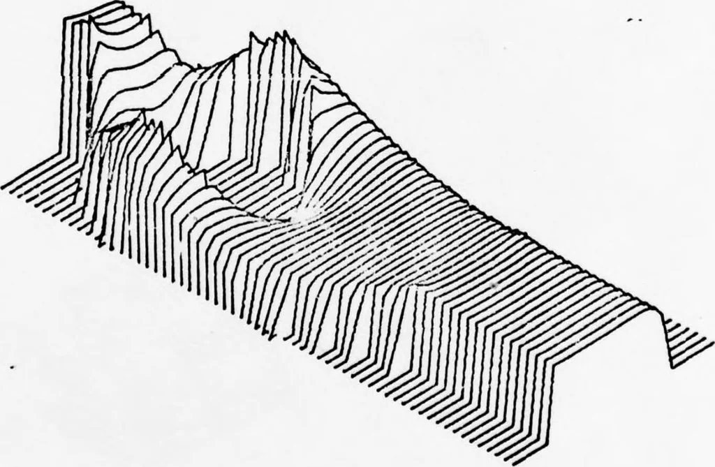 An illustration from An Application of Computer Graphics: Two Concurrent Investigations Within the Medical Field,, 1971, leaf 212