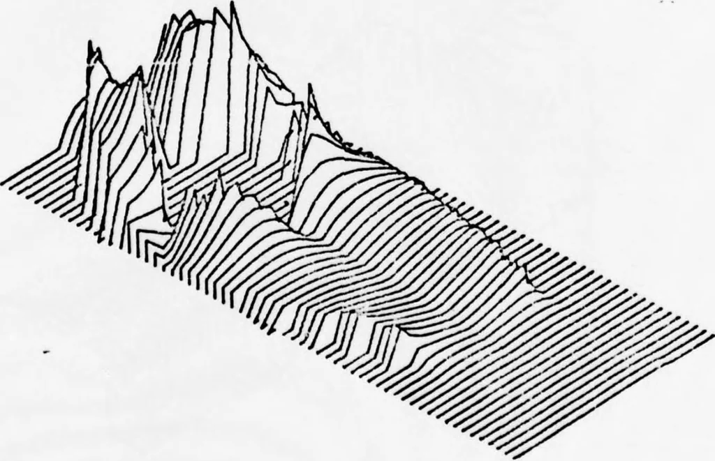 An illustration from An Application of Computer Graphics: Two Concurrent Investigations Within the Medical Field,, 1971, leaf 213
