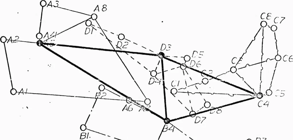 An illustration from Integrated DoD Voice and Data Networks and Ground Packet Radio Technology Volume 3. Topological Gateway Placement Strategies, 1977, leaf 62