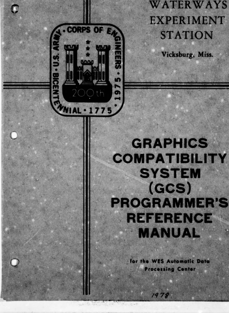 An illustration from Graphics Compatibility System (GCS). Primer on Computer Graphics Programming. Programmers Reference Manual, 1978, leaf 216