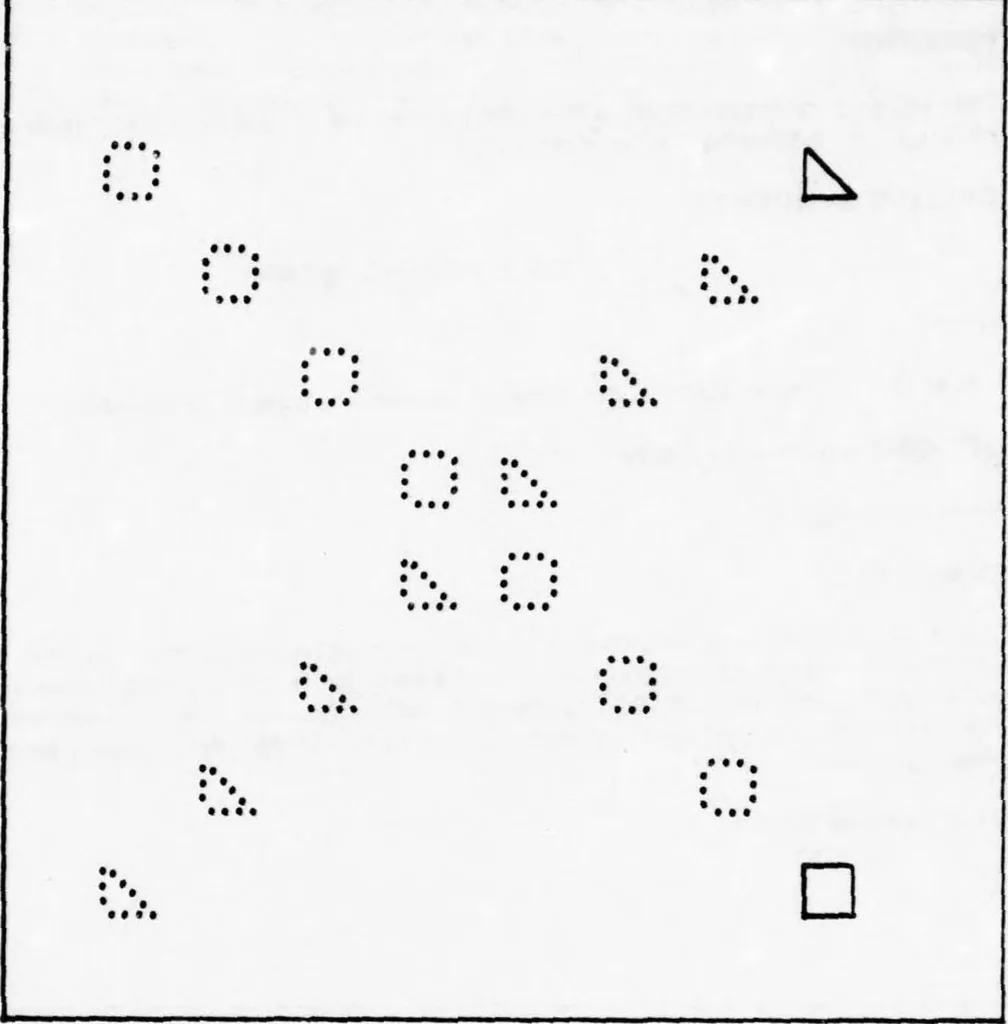 An illustration from Graphics Compatibility System (GCS). Primer on Computer Graphics Programming. Programmers Reference Manual, 1978, leaf 285