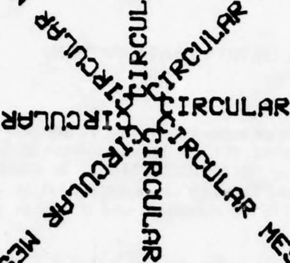 An illustration from Graphics Compatibility System (GCS). Primer on Computer Graphics Programming. Programmers Reference Manual, 1978, leaf 421