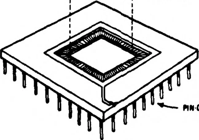 An illustration from Optical Communication for Integrated Circuits, 1982, leaf 15