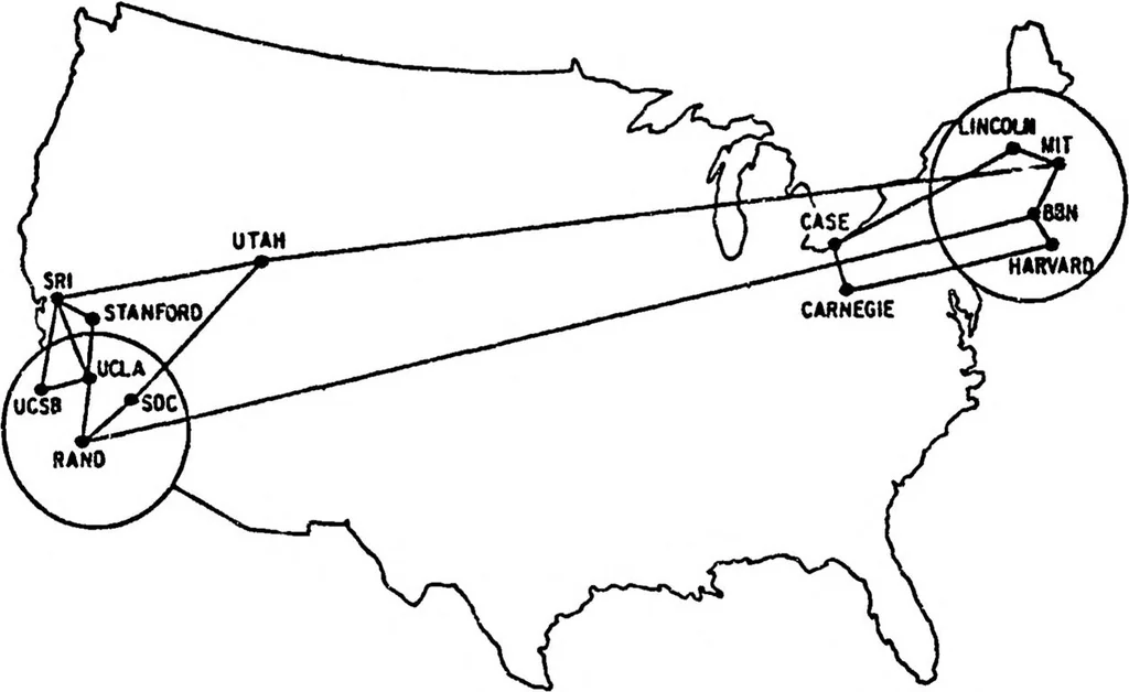 An illustration from A History of the ARPANET: The First Decade, 1981, leaf 121