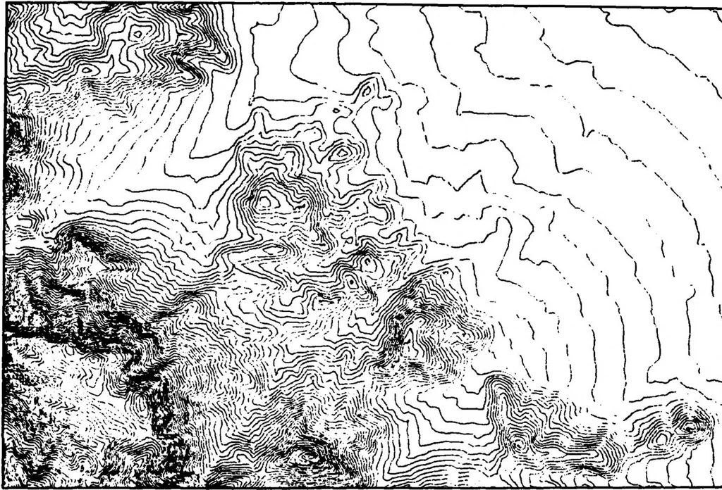 An illustration from Application of Coding Methods in Development of Symbology for a Computer-Generated Topographic Display for Army Aviators, 1982, leaf 53