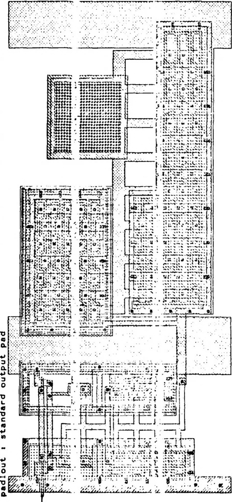 An illustration from Analysis of the Capability to Effectively Design Complementary Metal Oxide Semiconductor Integrated Circuits, 1984, leaf 135
