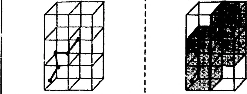An illustration from The Fractal Geometry of Nature; Its Mathematical Basis and Application to Computer Graphics, 1986, leaf 40