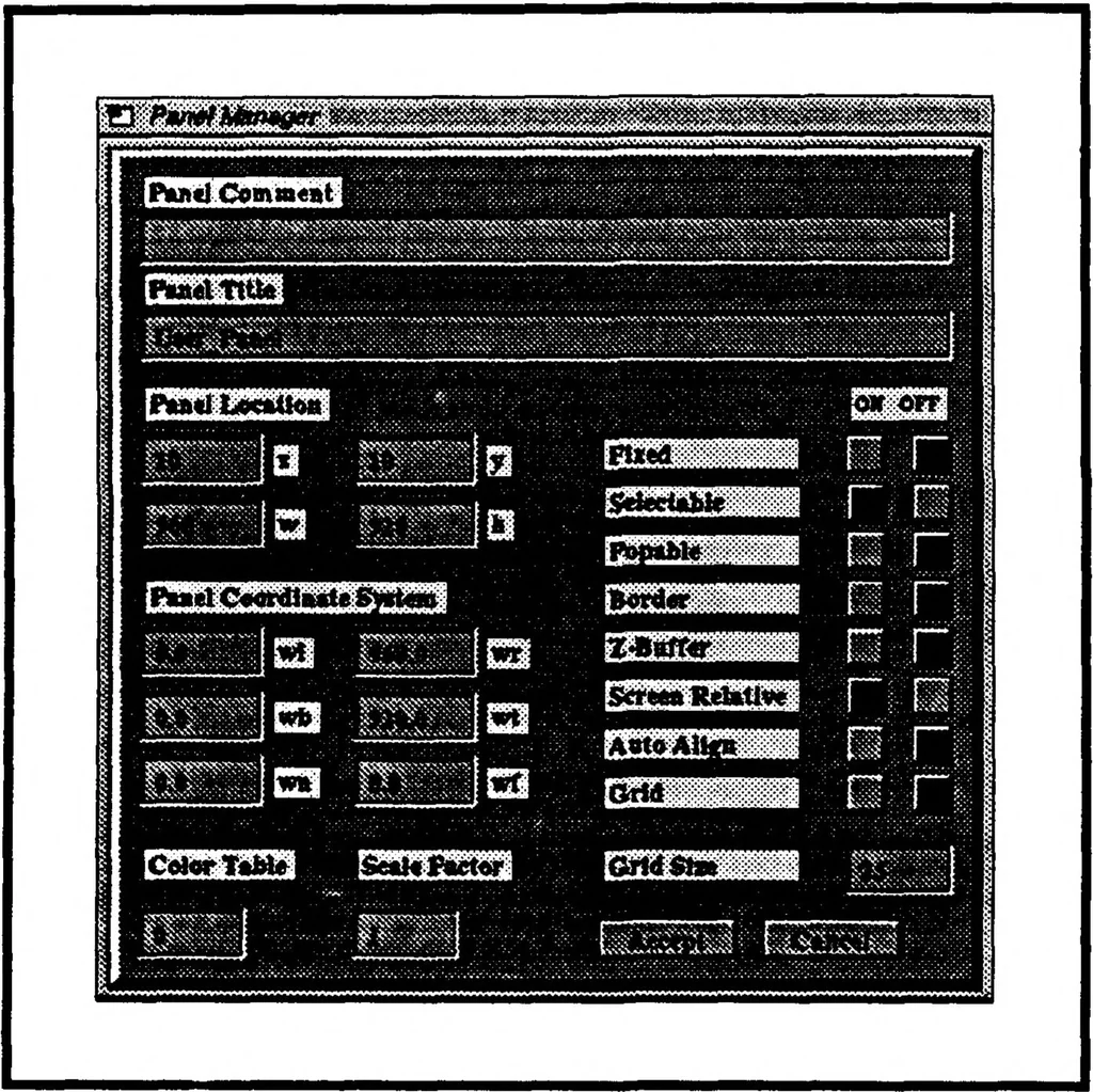 An illustration from Rapid Production of Graphical User Interfaces, 1990, leaf 52