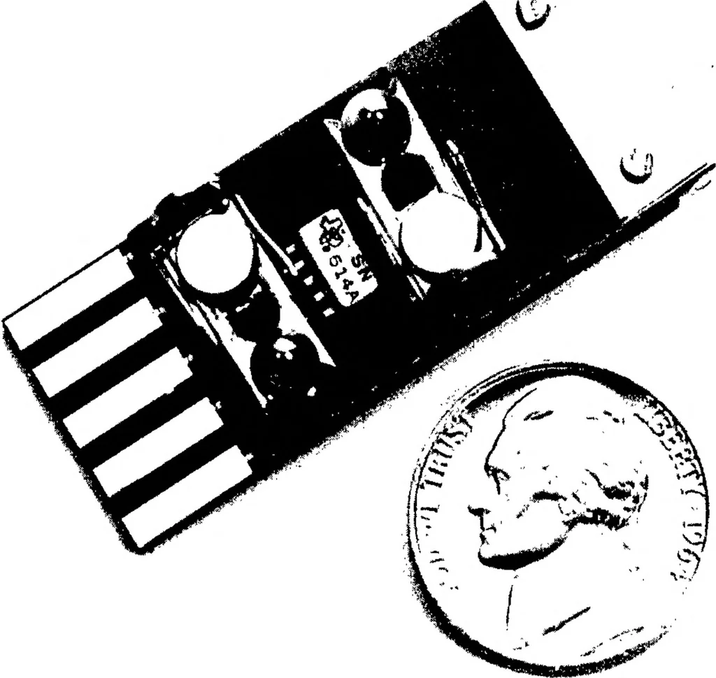 An illustration from Microelectronics in Space Research, 1965, leaf 65