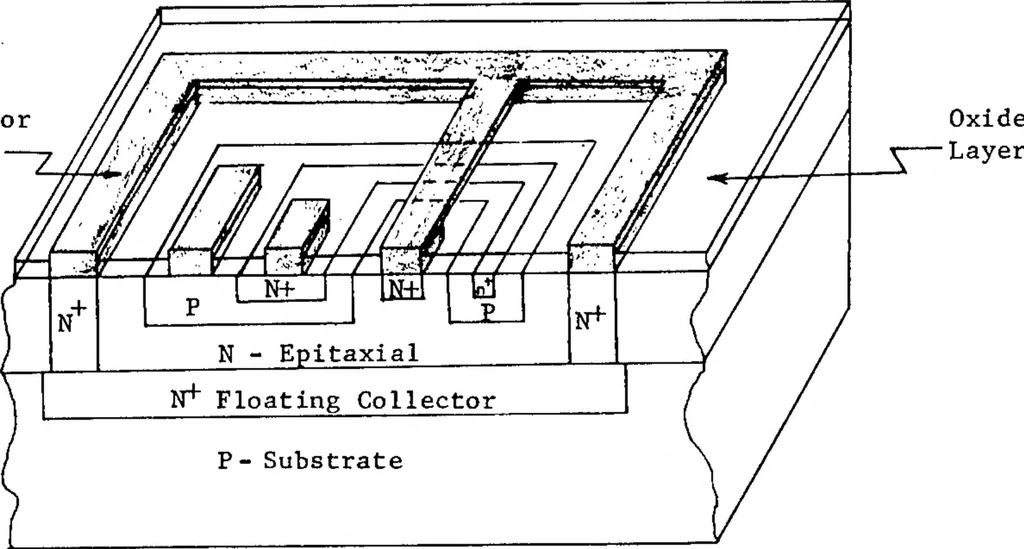 An illustration from Microelectronics in Space Research, 1965, leaf 75