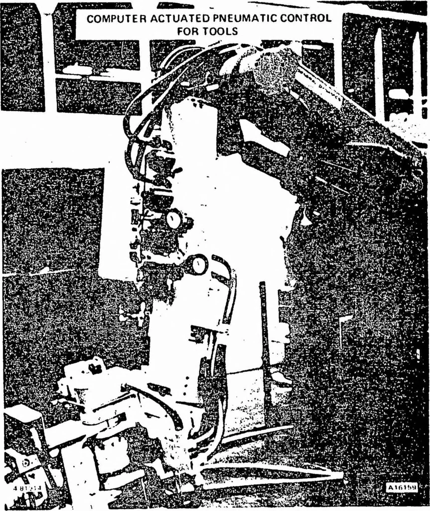 An illustration from ICAM Robotics Application Guide (RAG), 1980, leaf 62