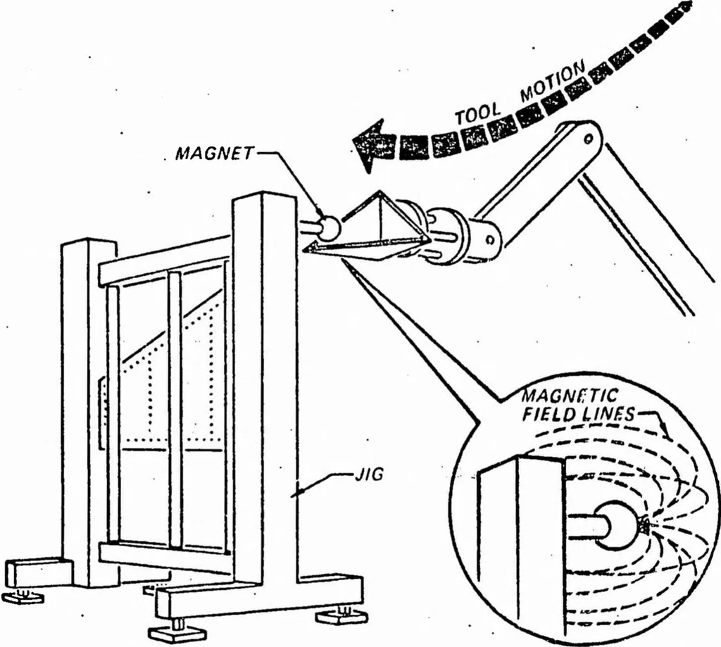An illustration from ICAM Robotics Application Guide (RAG), 1980, leaf 95