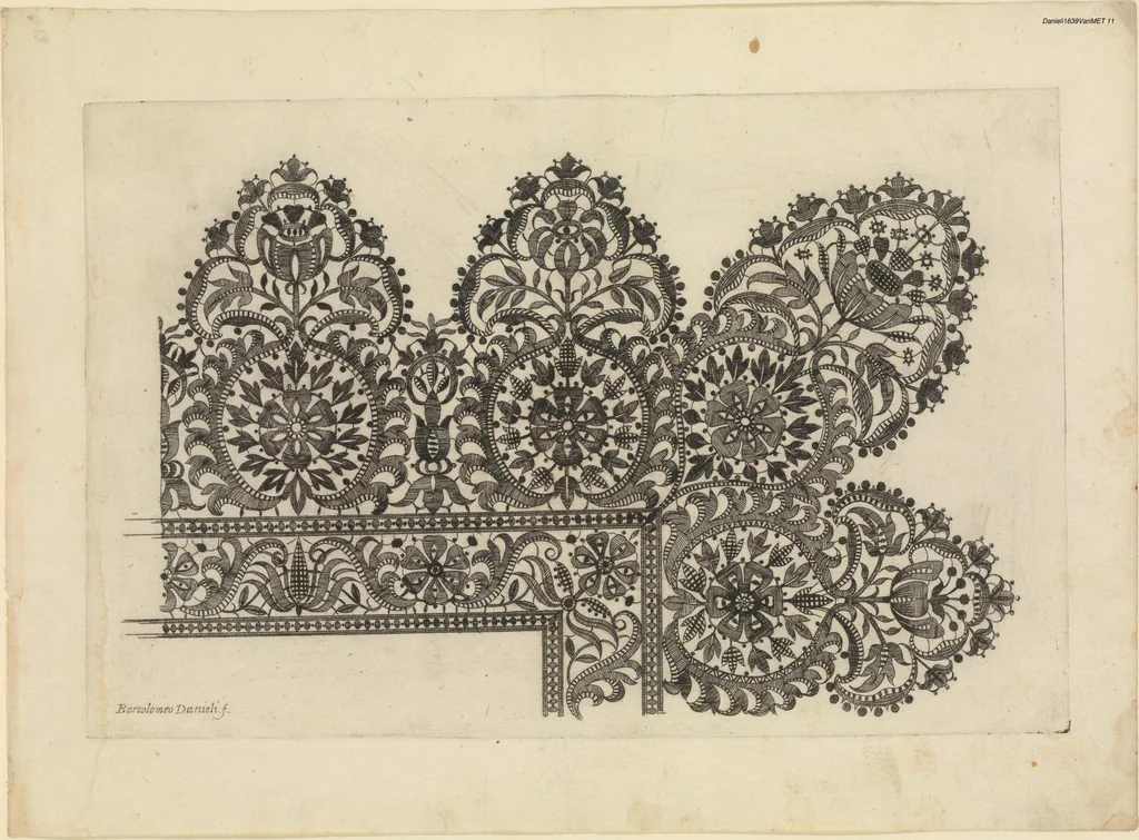 An illustration from Vari disegni di merletti [Operetta d'intagliati lauor], 1639, leaf 10
