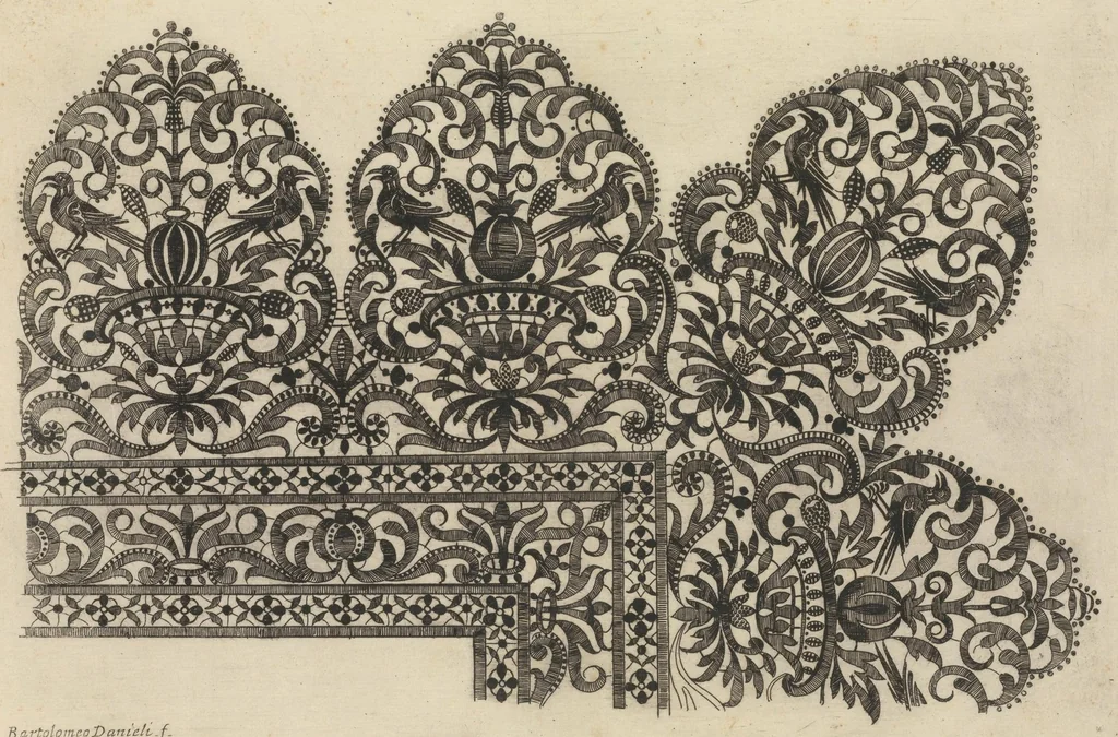 An illustration from Vari disegni di merletti [Operetta d'intagliati lauor], 1639, leaf 11