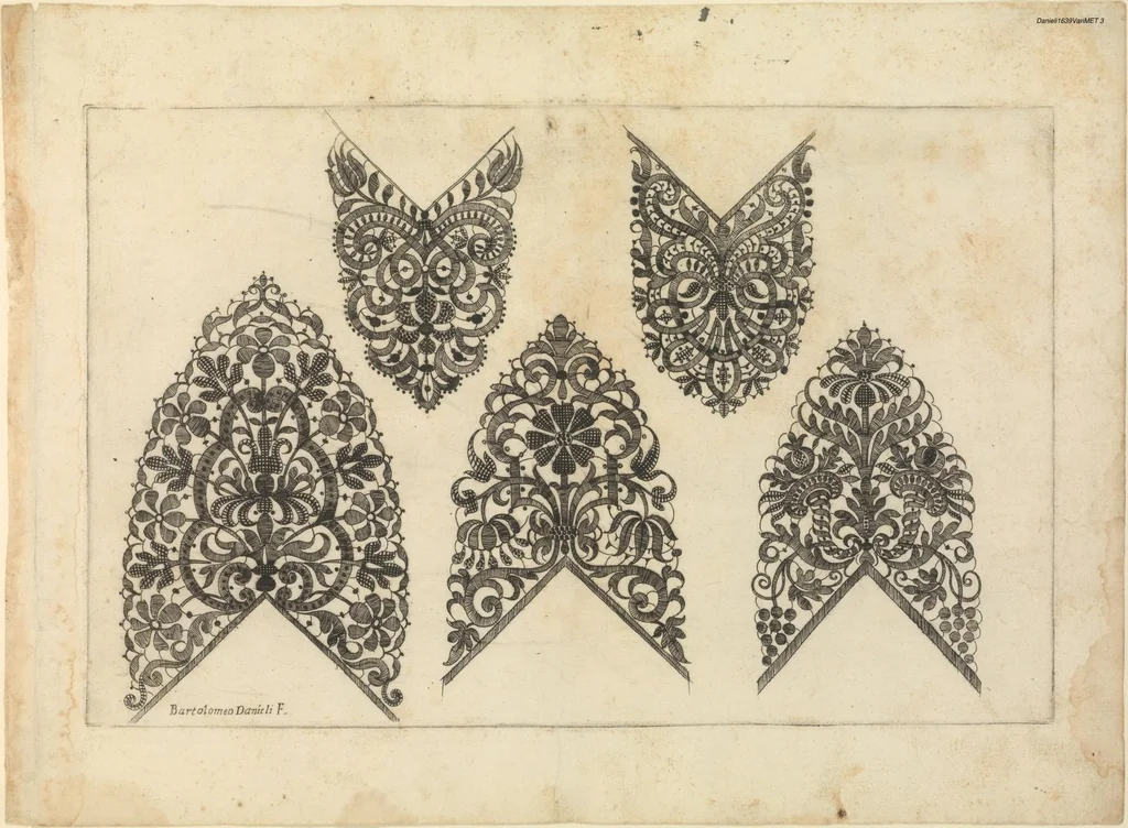 An illustration from Vari disegni di merletti [Operetta d'intagliati lauor], 1639, leaf 2