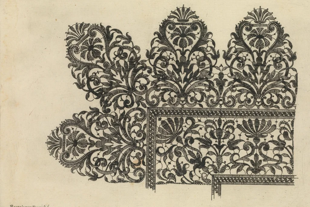 An illustration from Vari disegni di merletti [Operetta d'intagliati lauor], 1639, leaf 6