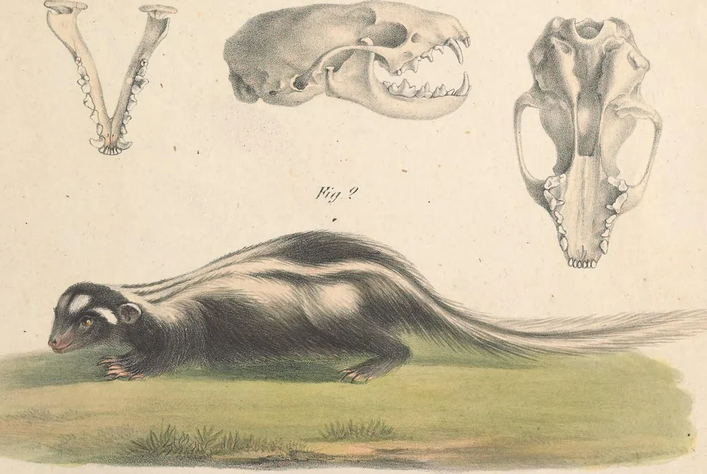 An illustration from Darstellung neuer oder wenig bekannter Säugethiere in Abbildungen und Beschreibungen : von fünf und sechzig Arten auf funfzig colorirten Steindrucktafeln nach den Originalen des Zoologischen Museums der Universität zu Berlin, 1827, leaf 100
