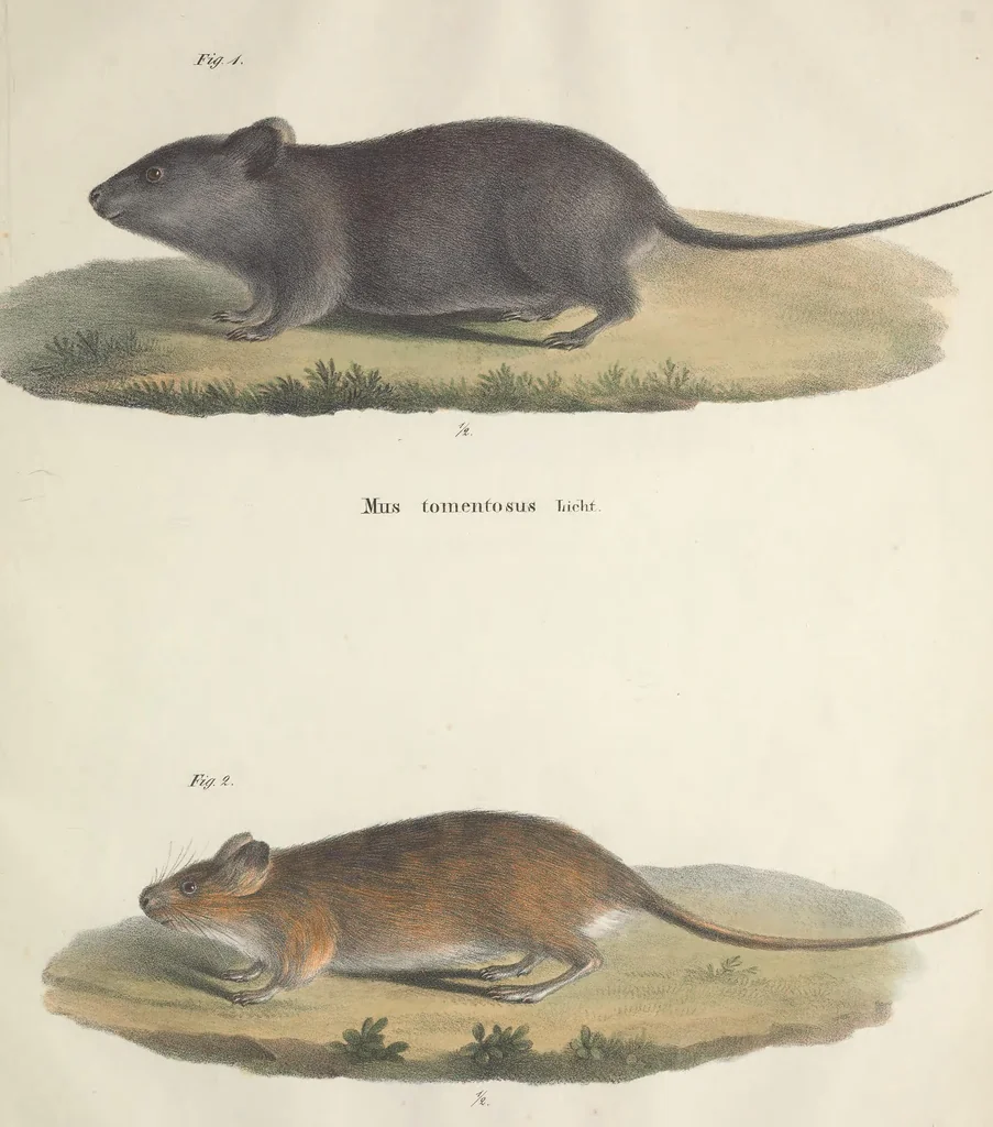 An illustration from Darstellung neuer oder wenig bekannter Säugethiere in Abbildungen und Beschreibungen : von fünf und sechzig Arten auf funfzig colorirten Steindrucktafeln nach den Originalen des Zoologischen Museums der Universität zu Berlin, 1827, leaf 70