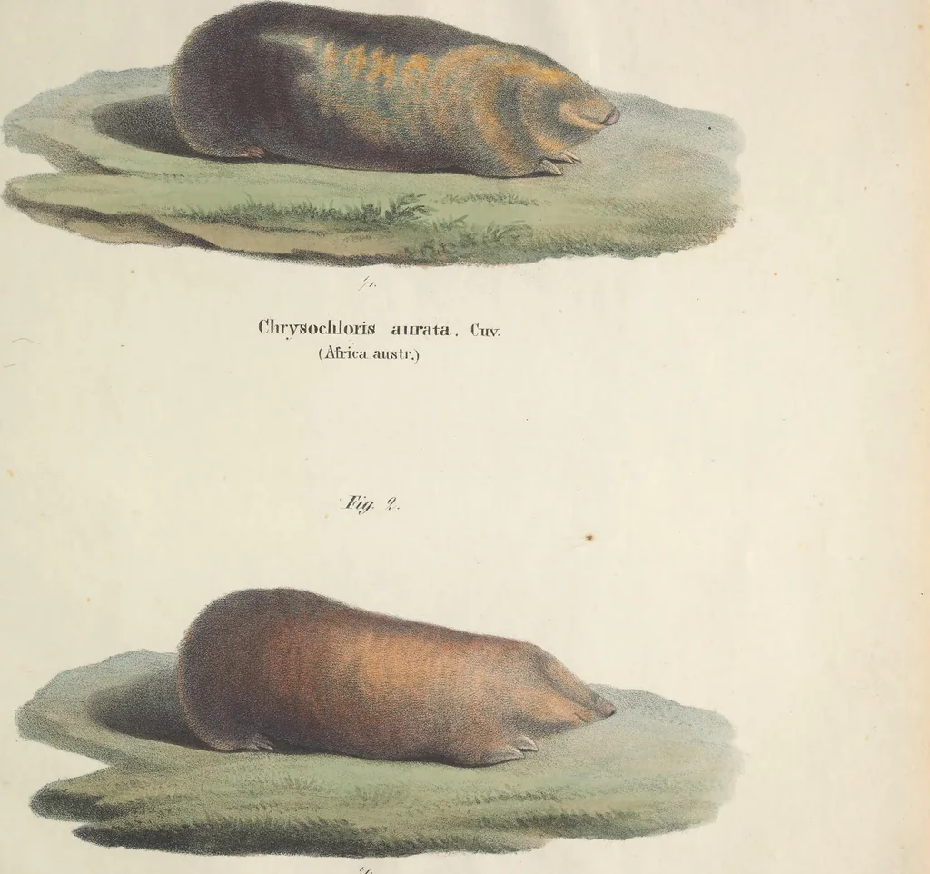 An illustration from Darstellung neuer oder wenig bekannter Säugethiere in Abbildungen und Beschreibungen : von fünf und sechzig Arten auf funfzig colorirten Steindrucktafeln nach den Originalen des Zoologischen Museums der Universität zu Berlin, 1827, leaf 86