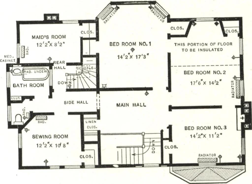 An illustration from Cement houses and private garages with constructive details, 1912, leaf 110