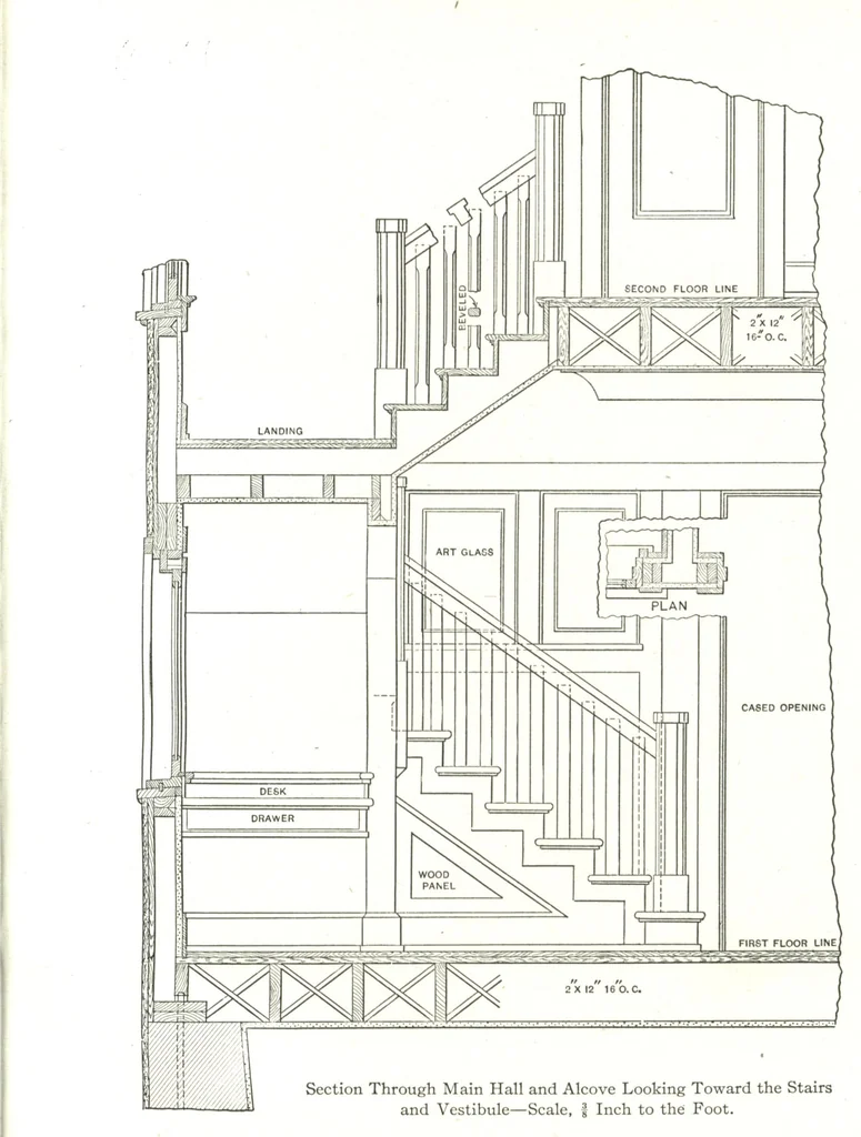 An illustration from Cement houses and private garages with constructive details, 1912, leaf 112