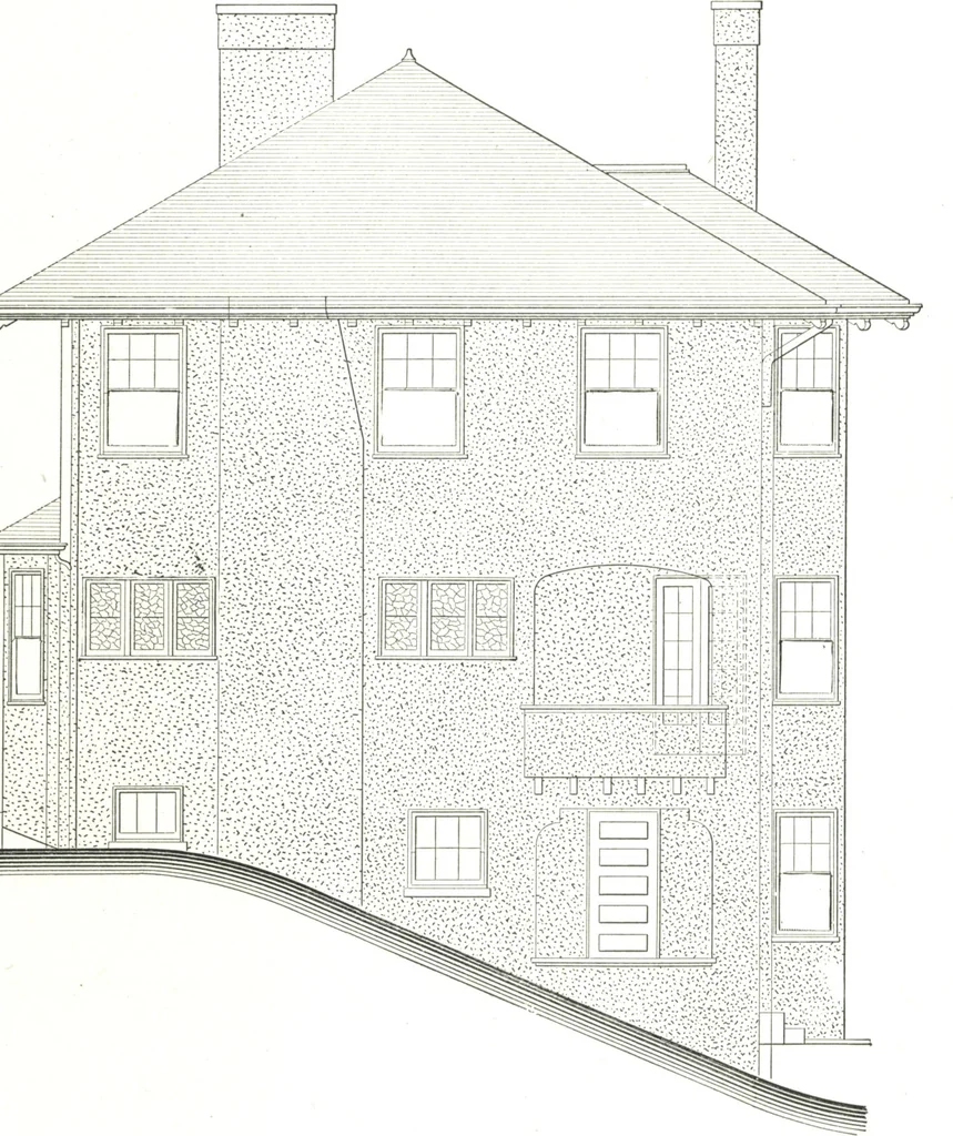 An illustration from Cement houses and private garages with constructive details, 1912, leaf 112