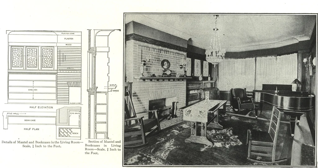 An illustration from Cement houses and private garages with constructive details, 1912, leaf 114