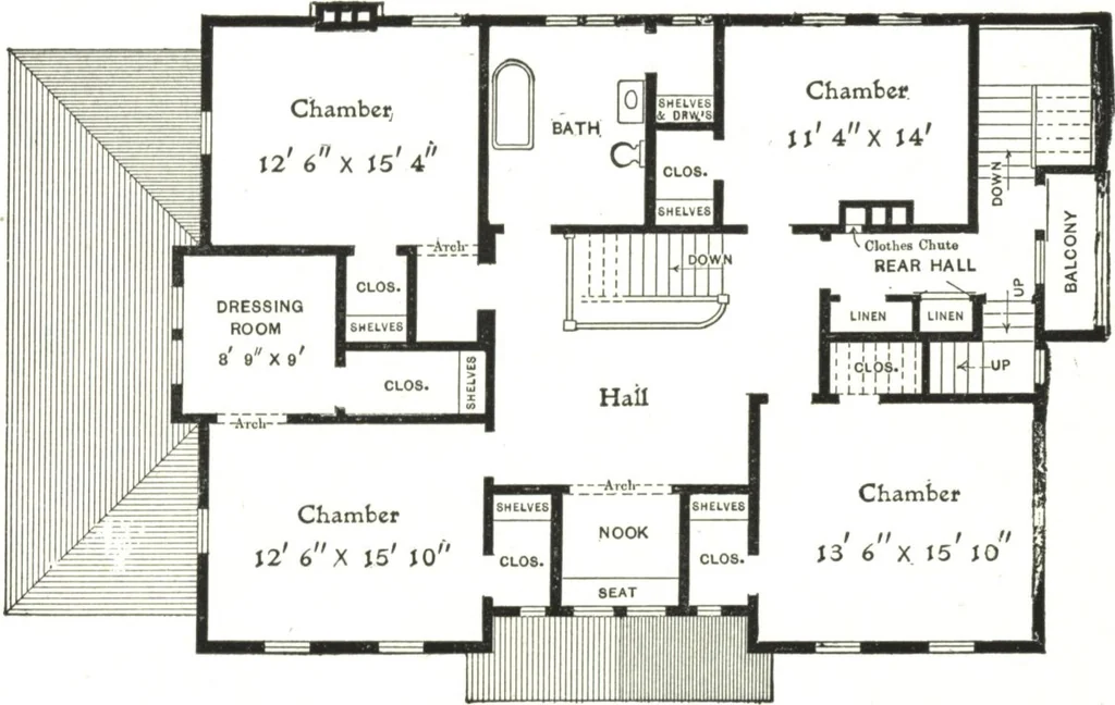 An illustration from Cement houses and private garages with constructive details, 1912, leaf 117