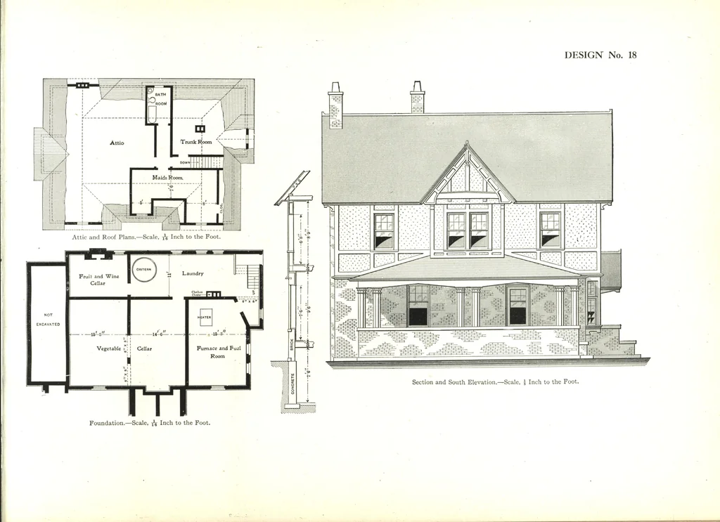 An illustration from Cement houses and private garages with constructive details, 1912, leaf 118