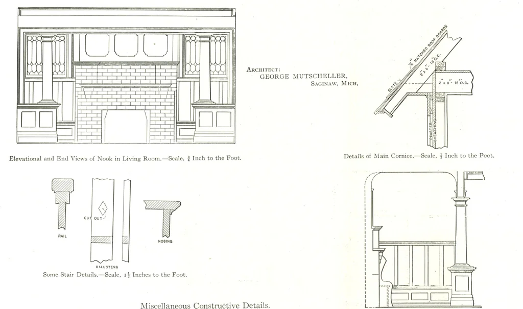 An illustration from Cement houses and private garages with constructive details, 1912, leaf 119