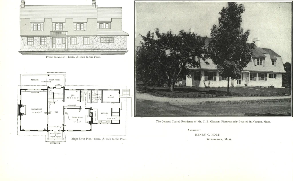 An illustration from Cement houses and private garages with constructive details, 1912, leaf 133