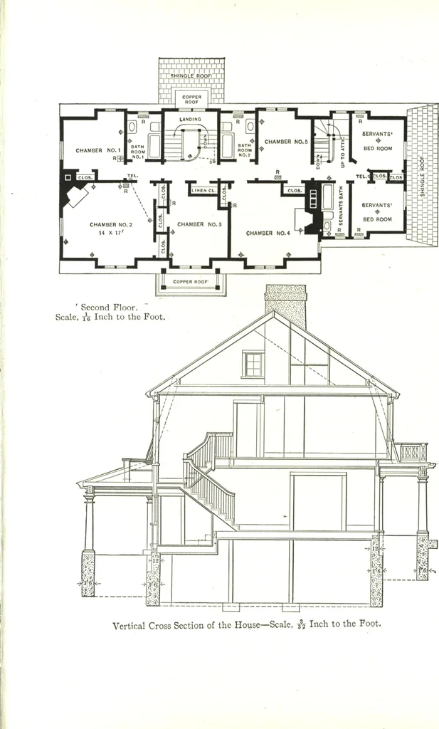 An illustration from Cement houses and private garages with constructive details, 1912, leaf 134