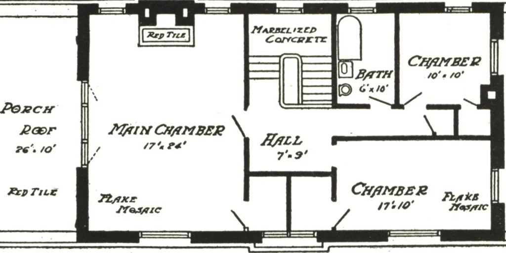 An illustration from Cement houses and private garages with constructive details, 1912, leaf 142