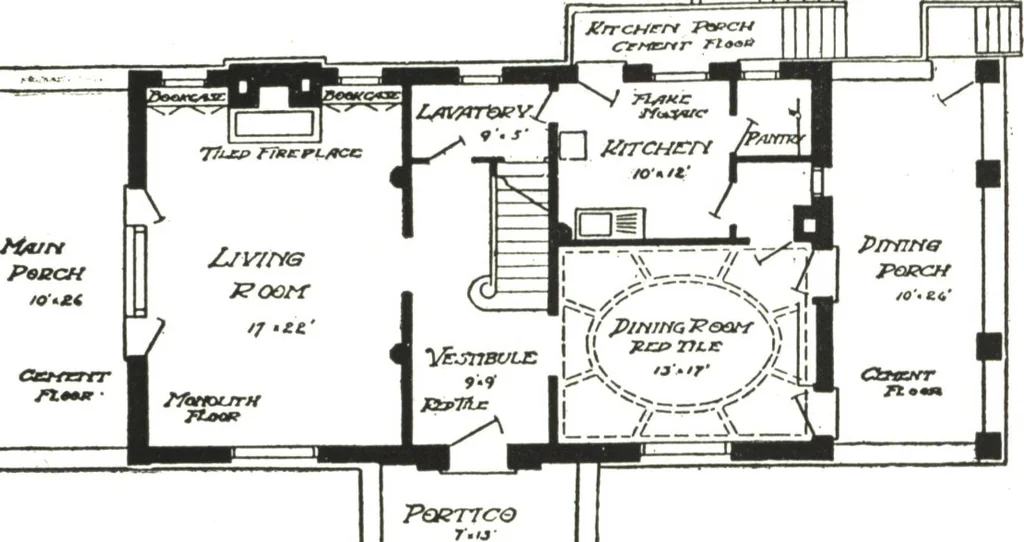 An illustration from Cement houses and private garages with constructive details, 1912, leaf 142