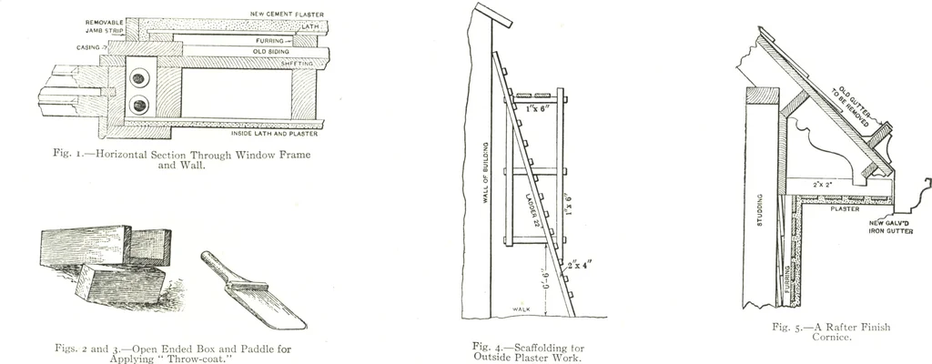 An illustration from Cement houses and private garages with constructive details, 1912, leaf 144
