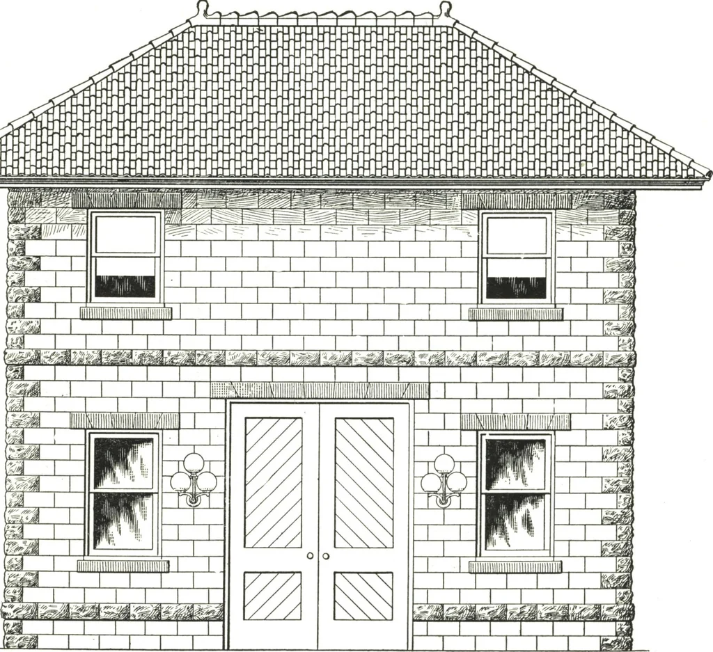 An illustration from Cement houses and private garages with constructive details, 1912, leaf 164