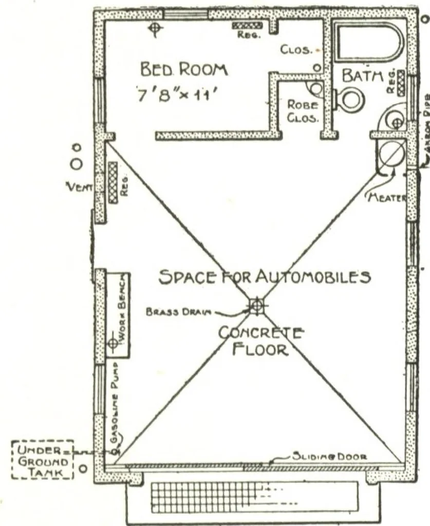 An illustration from Cement houses and private garages with constructive details, 1912, leaf 171