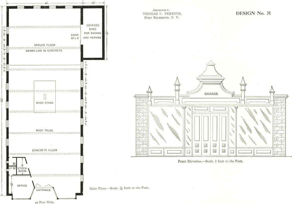 An illustration from Cement houses and private garages with constructive details, 1912, leaf 175