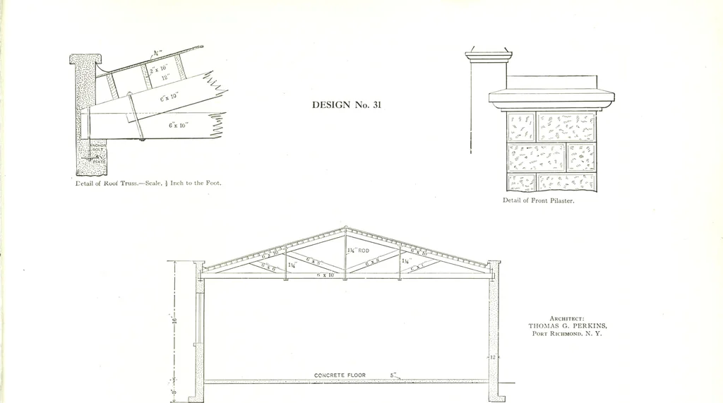 An illustration from Cement houses and private garages with constructive details, 1912, leaf 176