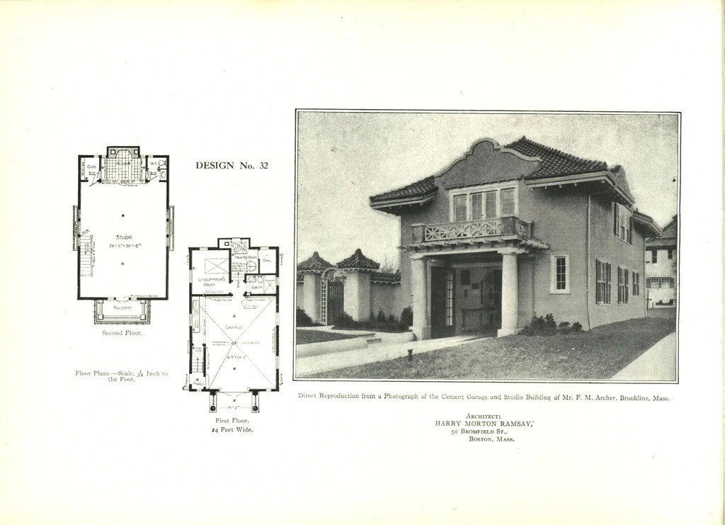 An illustration from Cement houses and private garages with constructive details, 1912, leaf 179
