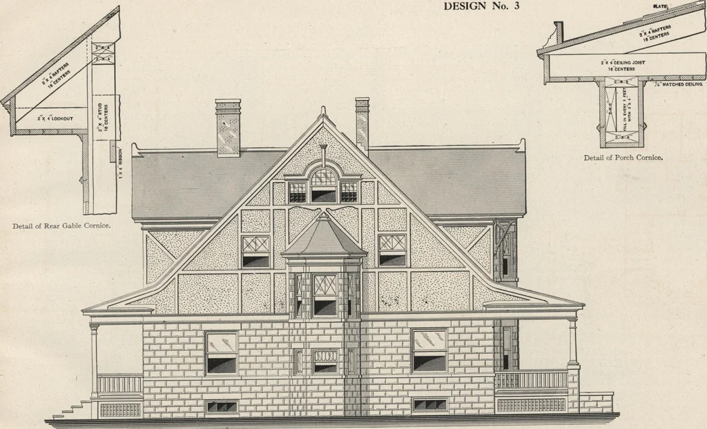An illustration from Cement houses and private garages with constructive details, 1912, leaf 18