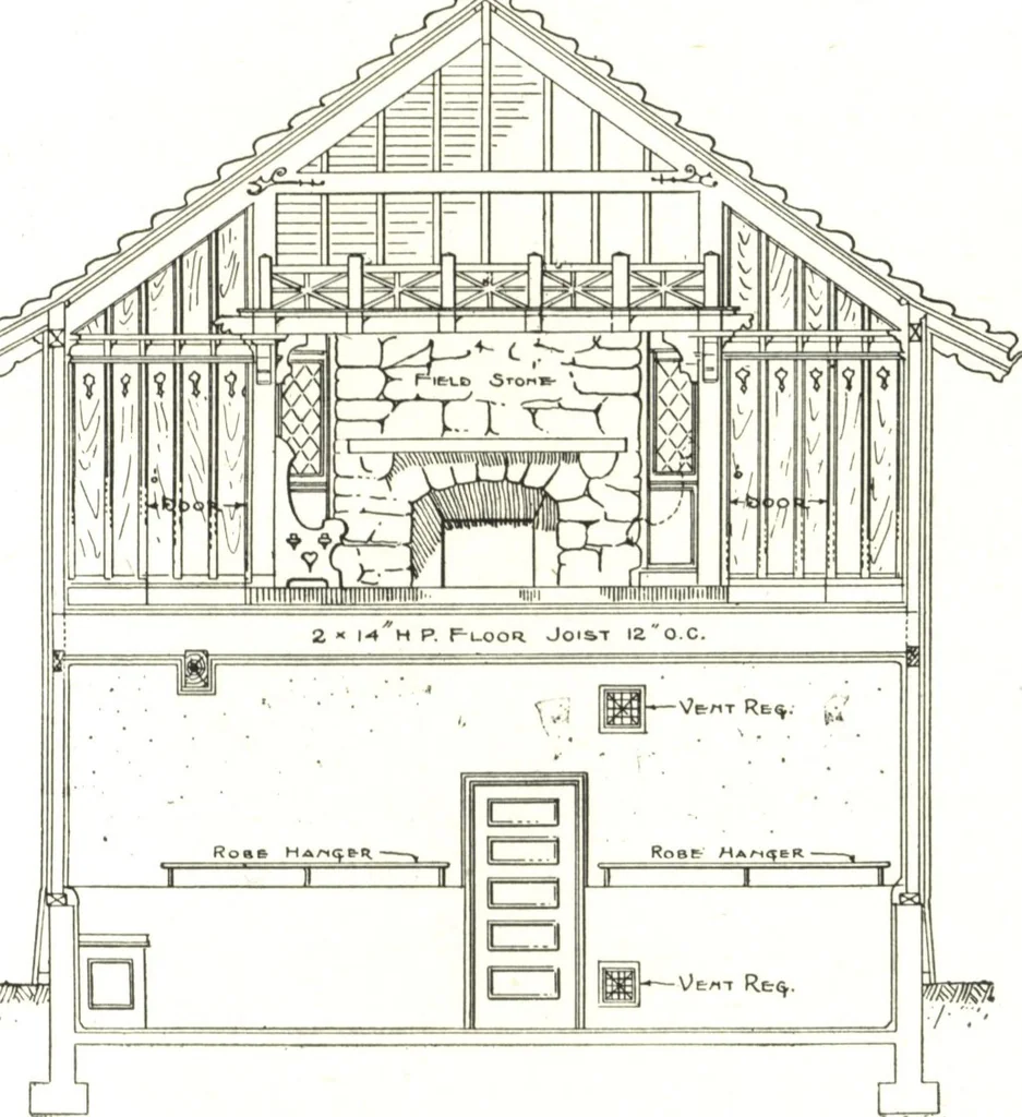 An illustration from Cement houses and private garages with constructive details, 1912, leaf 180