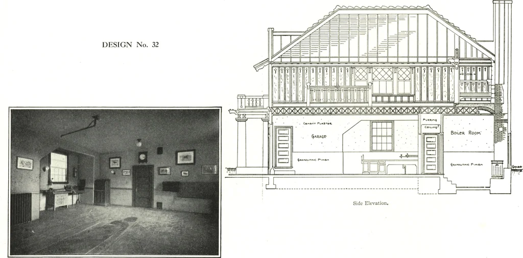 An illustration from Cement houses and private garages with constructive details, 1912, leaf 181