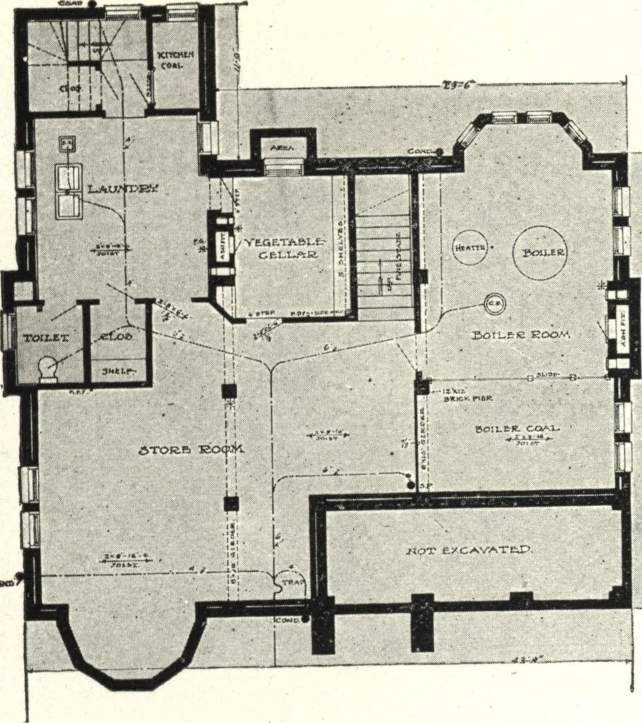 An illustration from Cement houses and private garages with constructive details, 1912, leaf 35