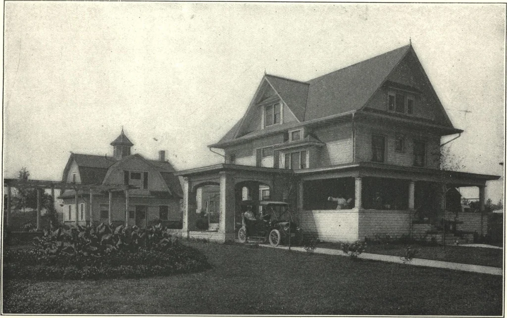 An illustration from Cement houses and private garages with constructive details, 1912, leaf 46