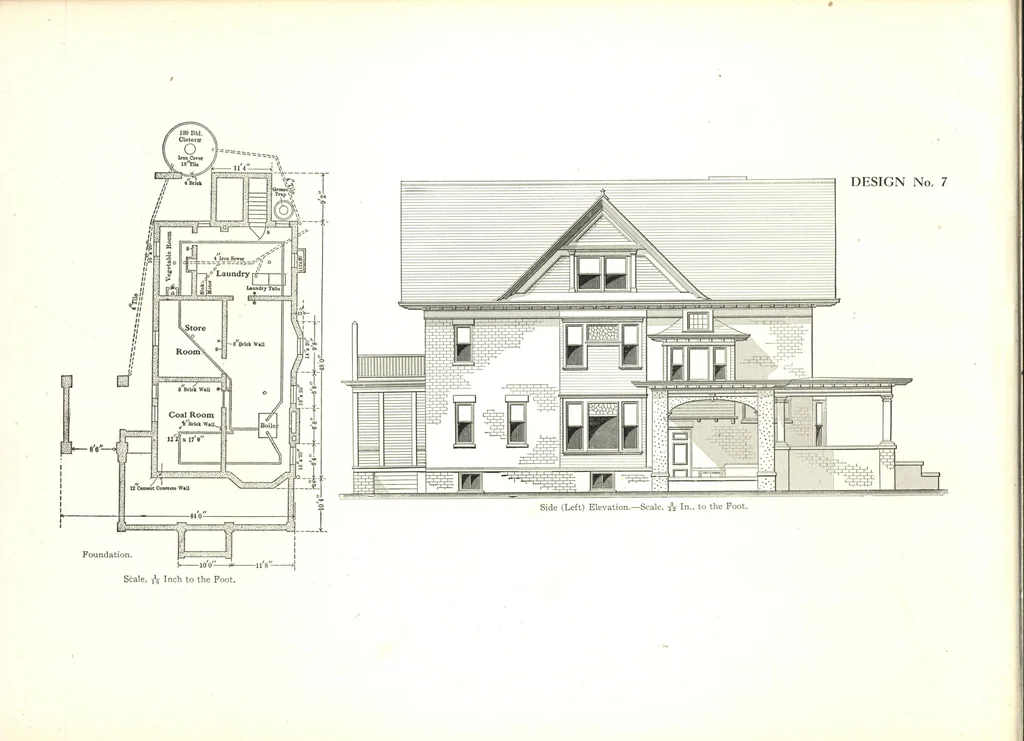 An illustration from Cement houses and private garages with constructive details, 1912, leaf 49