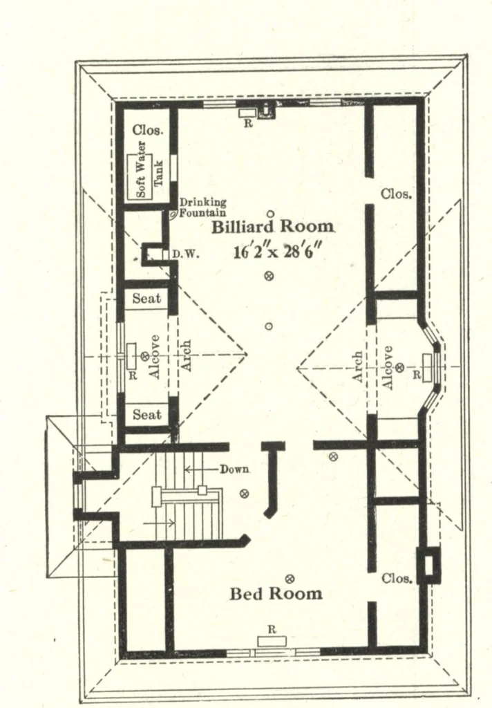 An illustration from Cement houses and private garages with constructive details, 1912, leaf 50