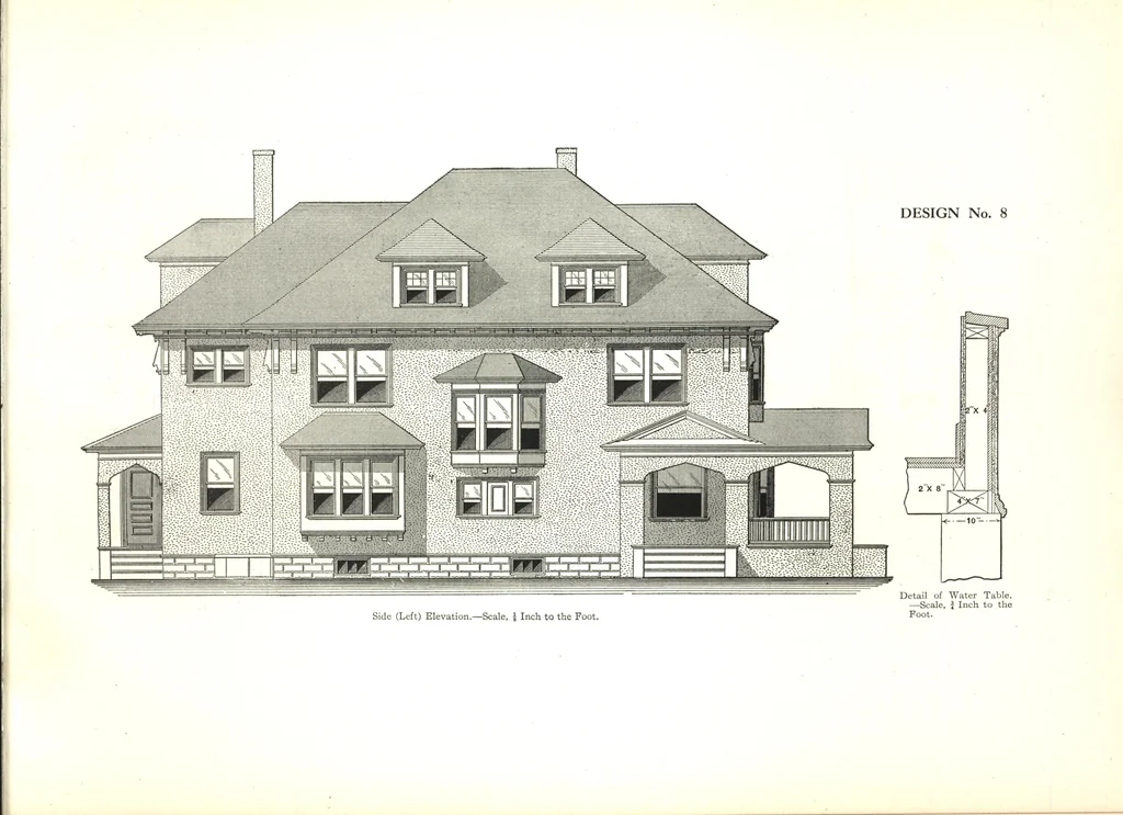An illustration from Cement houses and private garages with constructive details, 1912, leaf 62