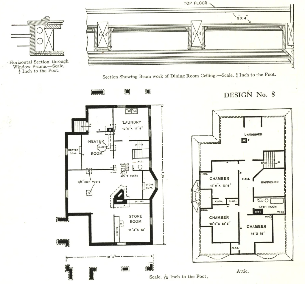 An illustration from Cement houses and private garages with constructive details, 1912, leaf 63